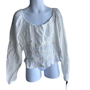 Art Class Girl's Size Long Sleeve White Shirt